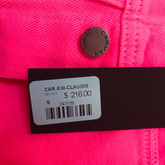 Carmar neon pink jean jacket - Picture 2 of 3